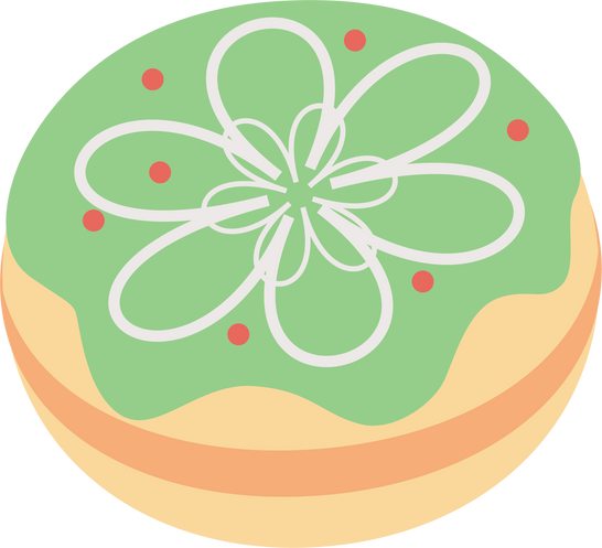 Green Donut Illustration